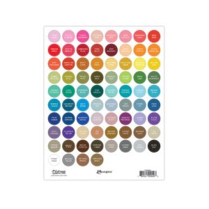 Distress small round label sheets black