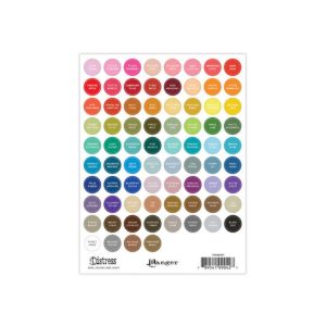 Distress small round label sheets white