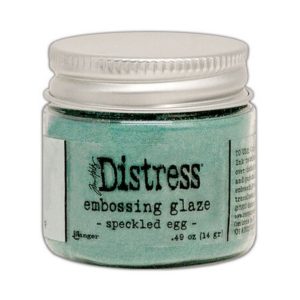 Distress embossing glaze speckled egg