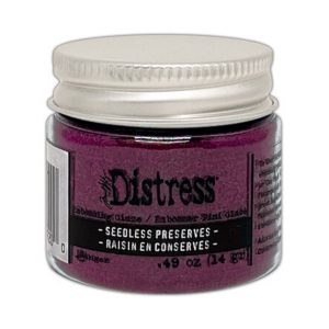Distress embossing glaze seedless preserves