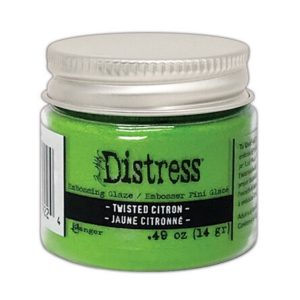 Distress embossing glaze twisted citron
