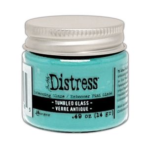Distress embossing glaze tumbled glass